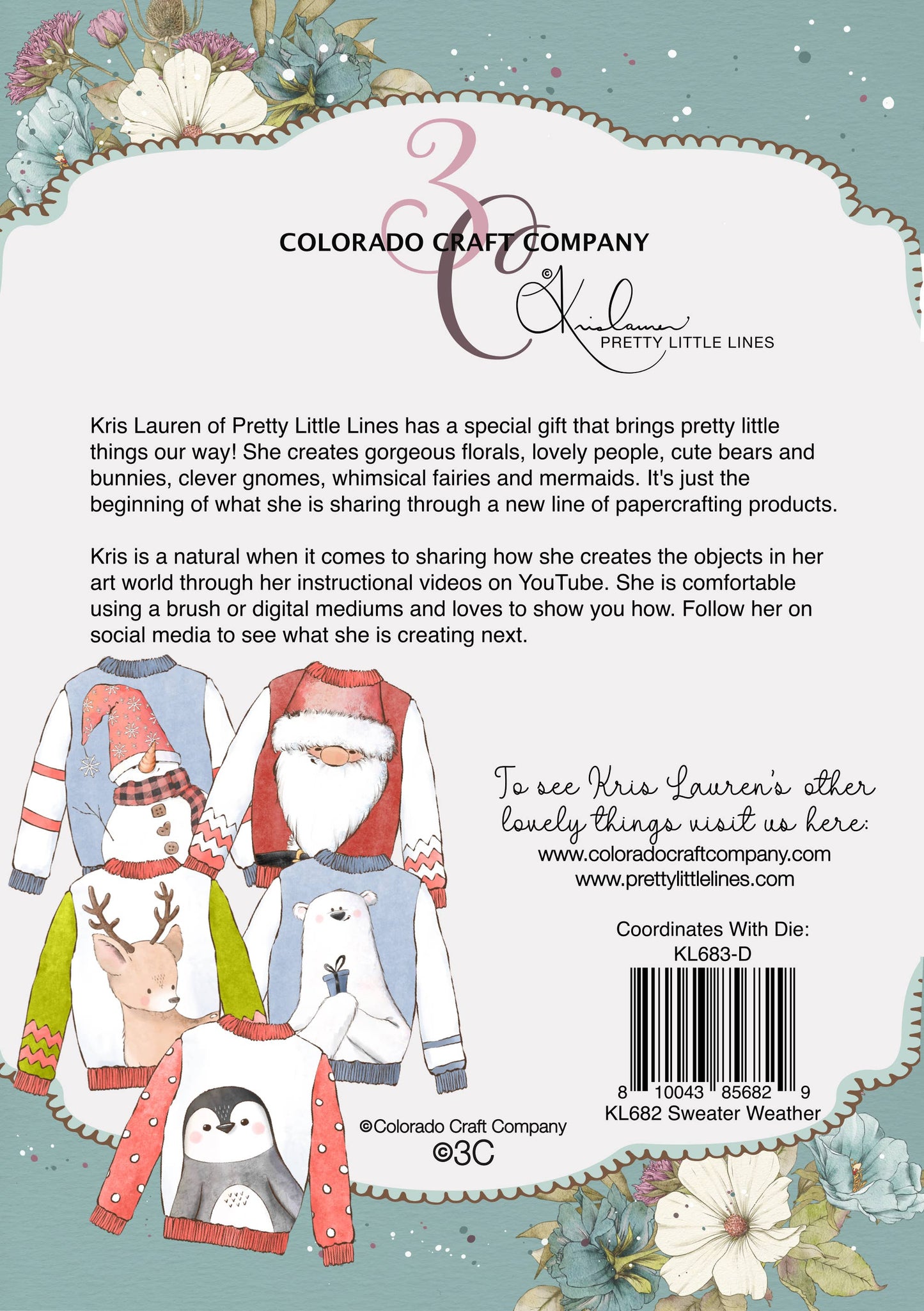 Colorado Craft Company - KL682 Kris Lauren~Sweater Weather Stamps