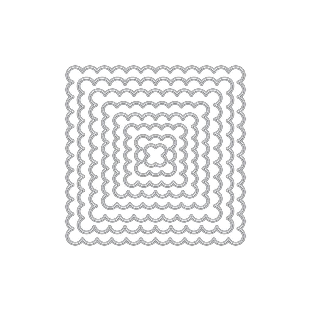 Hero Arts - DF183 Square Scallop Infinity Fancy Dies (H)