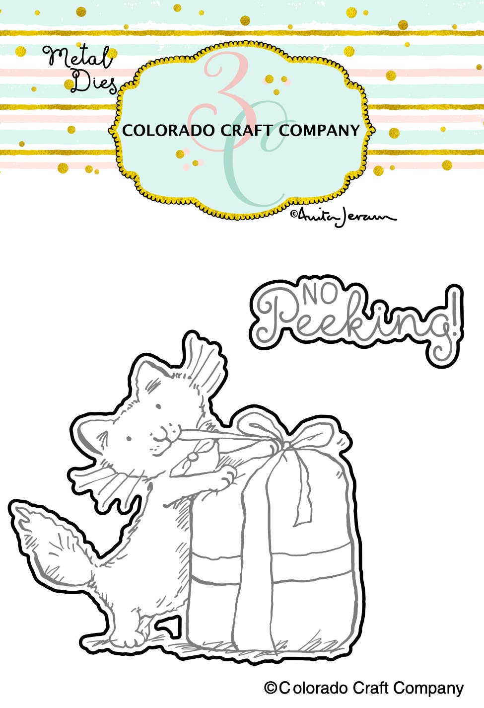 Colorado Craft Company - AJ532-D Anita Jeram ~ No Peeking Dies