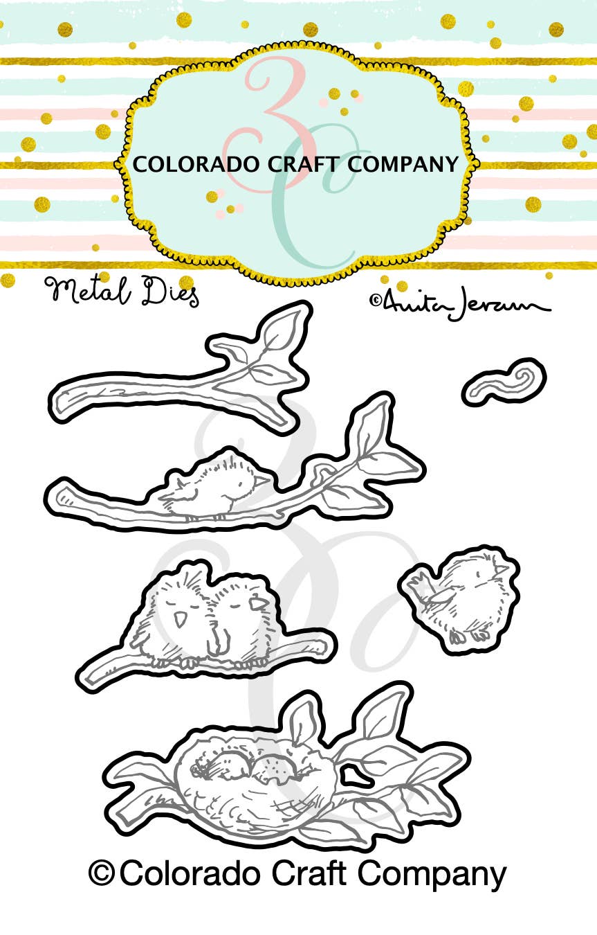 Colorado Craft Company - AJ819-D Anita Jeram~Tiny Bird Worm Dies