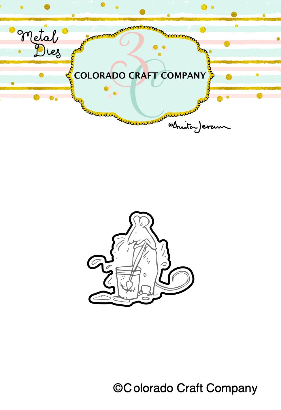 Colorado Craft Company - AJ508-D Anita Jeram ~ Handmade Mini Die - Red Button Studio 9