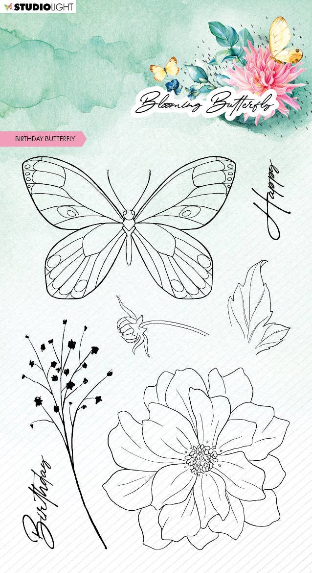 Creative Expressions A5 Clear Stamp Set - Flower Journaling