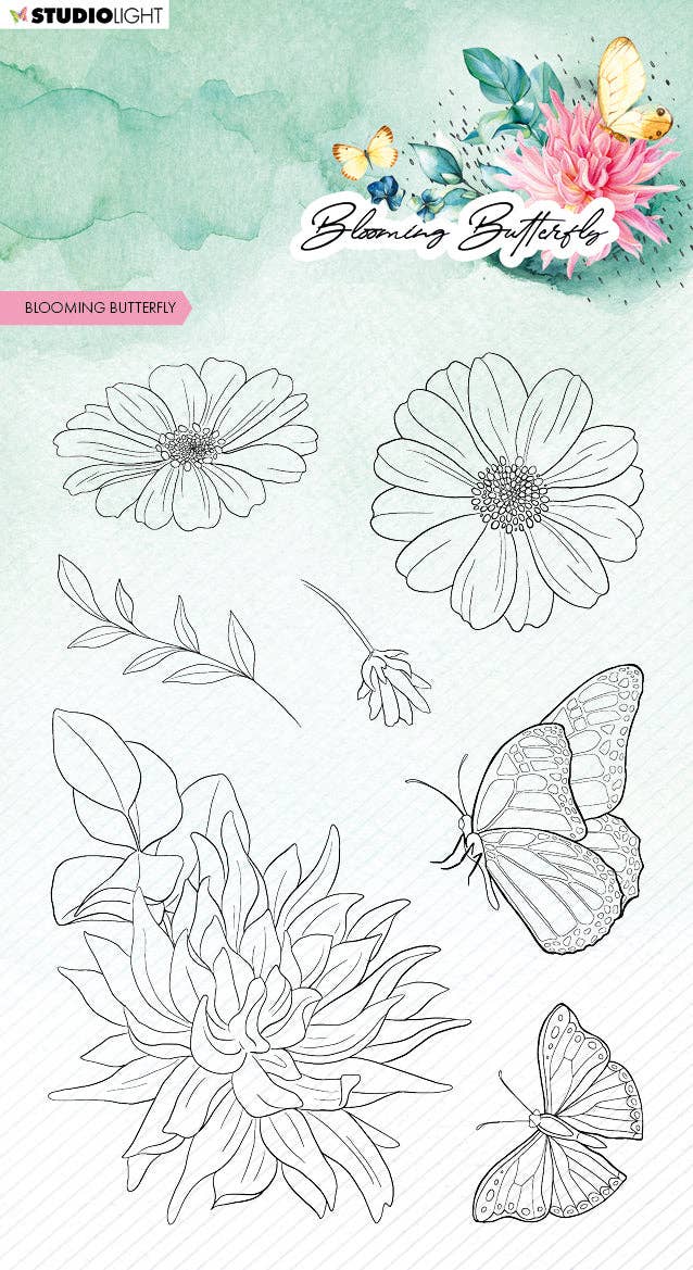 Creative Expressions A5 Clear Stamp Set - Flower Journaling