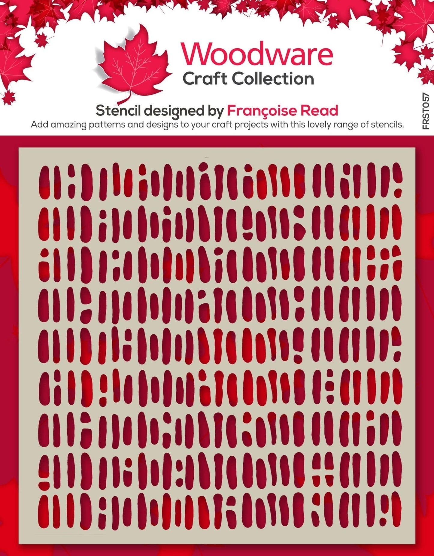 Ecstasy Crafts Distributing - Woodware Old Weave 6 in x 6 in Stencil - Red Button Studio 9