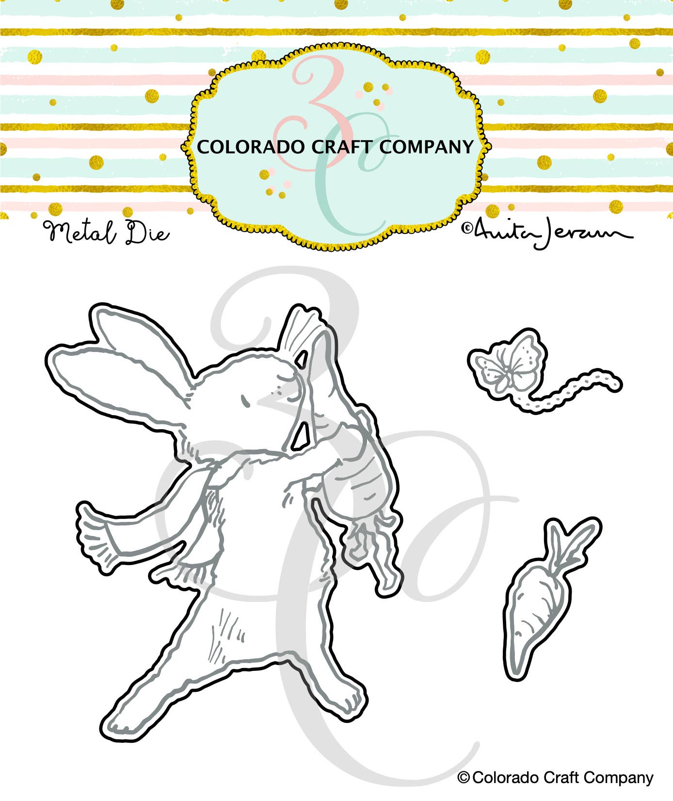 Colorado Craft Company - AJ777-D Anita Jeram~Carrot On Dies
