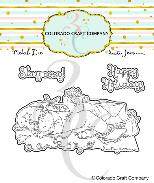 Colorado Craft Company - AJ827-D Anita Jeram~Cozy Cat Dies