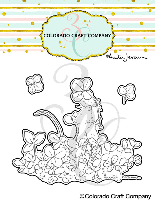 Colorado Craft Company - AJ955-D Anita Jeram~Mouse Shamrocks Dies