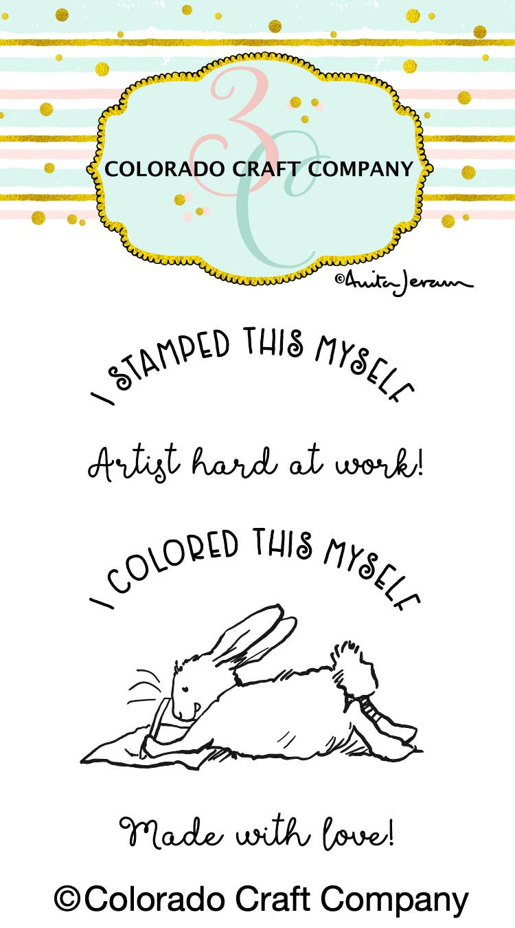 Colorado Craft Company - AJ642 Anita Jeram ~ Back Card Bunny Mini