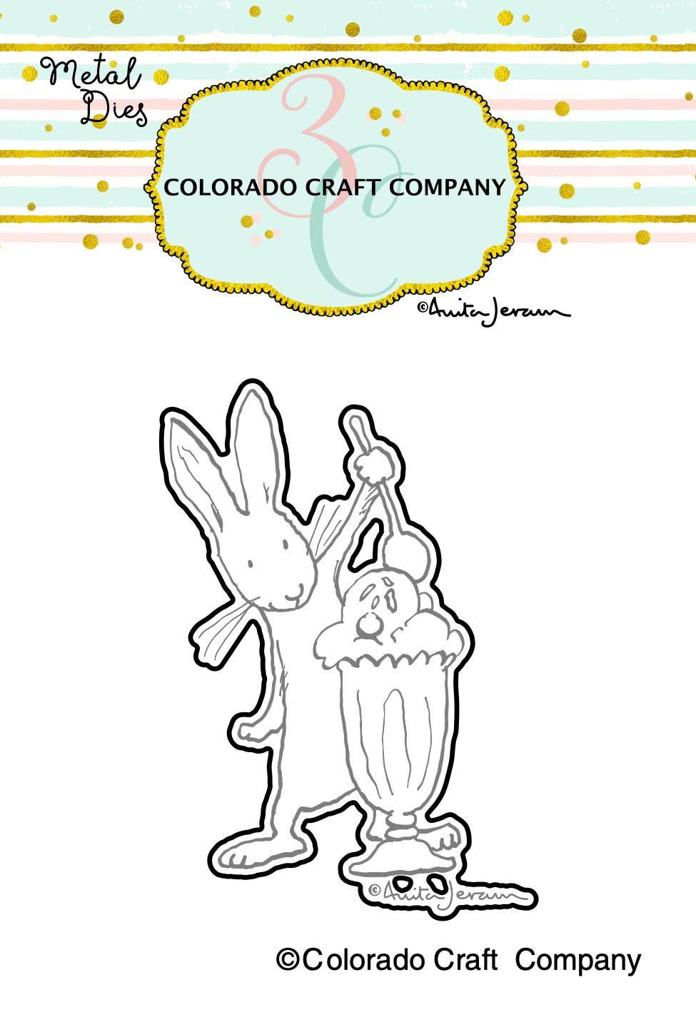 Colorado Craft Company - AJ486-D Anita Jeram ~ Sundae Funday Mini Dies - Red Button Studio 9