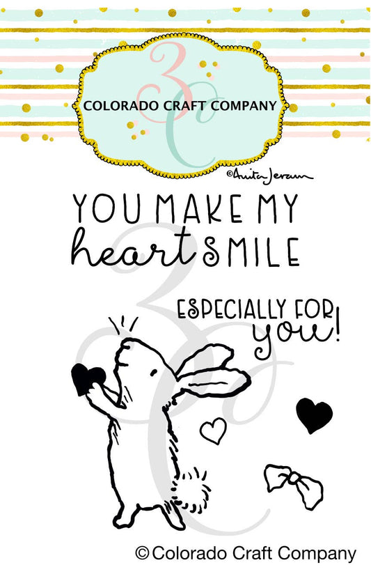 Colorado Craft Company - AJ950 Anita Jeram~For You Mini 2 x 3 Clear Stamps