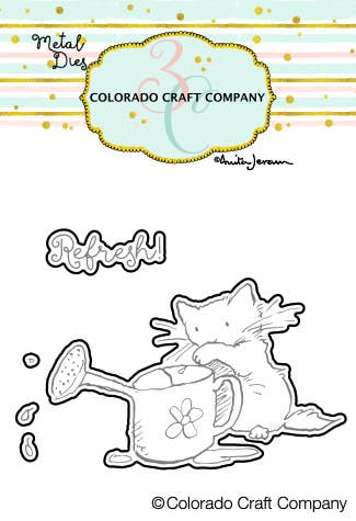 Colorado Craft Company - AJ554-D Anita Jeram ~ Watering Can Mini Dies