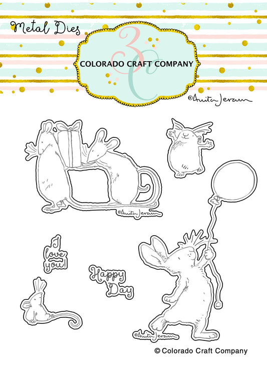 Colorado Craft Company - AJ374-D Anita Jeram~Birthday Wishing Dies