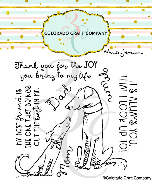 Colorado Craft Company - AJ814 Anita Jeram~Best In Me 4 x 4 Clear Stamps